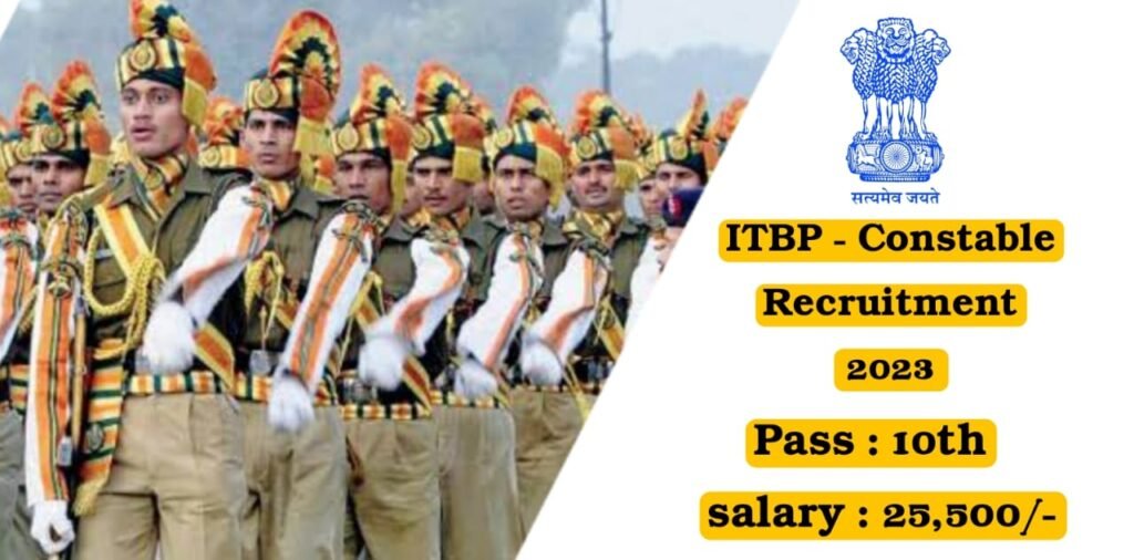 ITBP- 458 Constable Posts Recruitment - 2023 Click To Apply